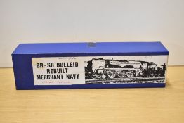 A DJH kit-built OO gauge BR green Bulleid Rebuilt Merchant Navy Class 4-6-2 locomotive and tender