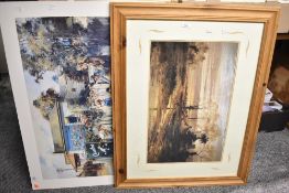 A large print after Benjamin Williams Leader entitled 'February Fill Dyke' (1881) framed within a