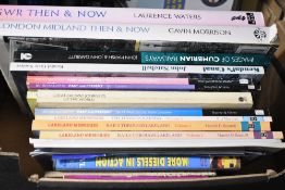 A collection of books and media focused on British transport and industrial history, primarily