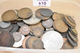 A collection of British pre-decimal and world coinage including two New York Exhibition II crowns.