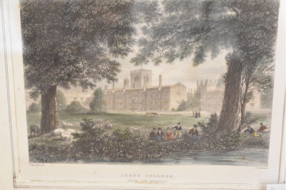 Two late 19th-century engravings of Jesus College after John Le Keux (1783–1846) and Frederick - Image 3 of 3