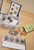 An assortment of British pre-decimal copper coins including an amount of uncirculated 1967 half