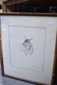 After John Skeaping (British 1901 - 1980) Lithograph, study of a deer, signed in pencil lower right,