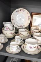 A selection of Victorian Maple and Company of London ceramic floral tableware, to feature delicate