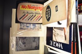 A selection of fountain pen advertising material and shop displays