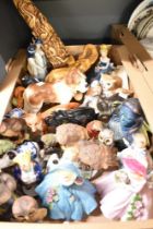 A large collection of figurines and animal studies.