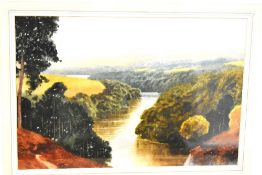 *Local Interest* Fox? (20th Century) Watercolour 'River Eden North of the Howgills', a rural