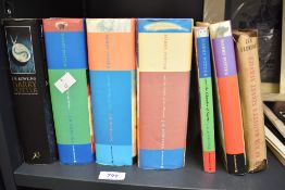 Six Harry Potter novels including Chamber of Secrets, Prisoner of Azkaban, Goblet of Fire, Half
