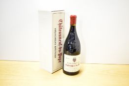 A magnum bottle of 1990 Chateauneuf-du-Pape, Les Galeans, 14%, 1.5l, Brunier Freres, ullage high