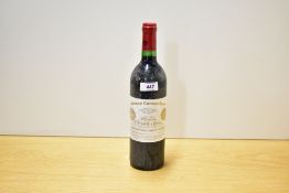 1981 Chateau Cheval Blanc, St Emilion Grand Cru Classe Red Wine, no strength stated, 75cl, 1 bottle