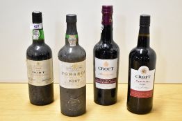 Port, Berry's 1990 LBV 1996, Fonseca 20 Year, Croft Fine Ruby, Croft Indulgence, all 20% vol,