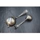 A Victorian silver sugar sifter, of traditional form having scroll decoration to terminal, along - Image 3 of 3