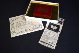 A cased limited edition Elizabeth II silver commemorative silver ingot/bar, commemorating the