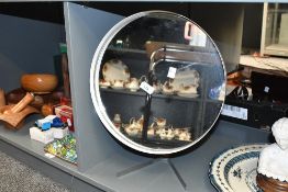 A mid century Robert Welch for Durlston Designs-style table mirror, featuring a white-enamelled