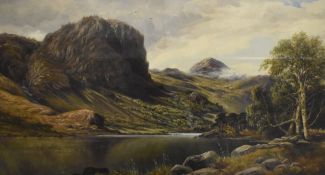 *Local Interest* Charles Pettitt (British 1831-1885) Oil on canvas 'Raven Crag from the Private
