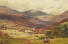 *Local Interest* James Henry Crossland (British 1852-1939) Oil on canvas 'The Valley of the Duddon',