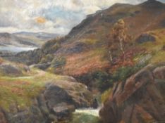 *Local Interest* James Henry Crossland (British 1852-1939) Oil on canvas, a Lake District landscape,