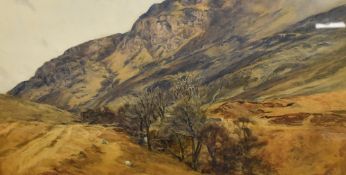 Colin Bent Phillip (British 1855-1932) Watercolour 'Glen Ogle, Perthsire', a Scottish mountain
