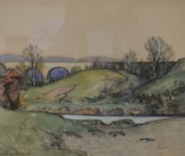 *Local Interest* Charles John Holmes (British 1868-1936) Watercolour 'Arnside Viaduct from the