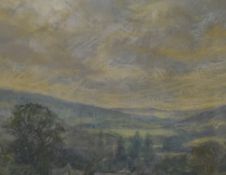 *Local Interest* Mary Yates (British 1891-1974) Pastel 'Hart Head Farm, Rydal, near Ambleside,