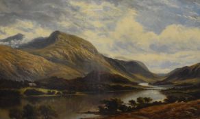 *Local Interest* Charles Pettitt (British 1831-1885) Oil on canvas 'Helvellyn, Seat Sandal,