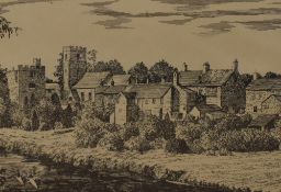 *Local Interest* After Alfred Wainwright (British 1907-1991) Print 'West Tanfield', a study of the