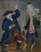 After Samuel Hieronymus Grimm (Swiss 1733-1794) Hand colourised mezzotint 'WELLADAY! Is this my