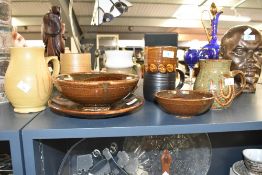 Of local interest, a quantity of vintage Hubert Peter Aindow for Kendal Studio Pottery wares, to