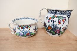 An early 20th-century Losol Ware 'Exotic' pattern after Keeling & Company Limited of Burslem,