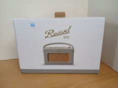 A boxed Roberts Revivial DAB Radio