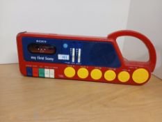 A Sony ' my first walkman ' vintage child's tape player - handle does show some damage as in photos