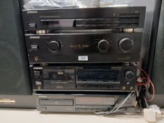 A Pioneer Stack System , amp ,speakers , cd player , cassette and turntable - no remote