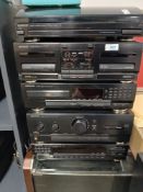 A Kenwood retro style stacking system , no speakers with this - comes with a box of leads and