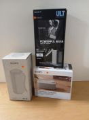 A Sony 3 item lot with a selection of boxed new / old stock speakers as in photos
