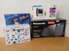 A job lot of various radios, docks and speaker systems as in photos - all boxed old stock