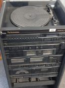 A Vintage Schneider Hi - Fi system in it's own cabinet