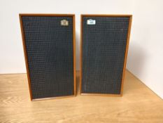 A pair of floor standing Castle speakers ' richmond ' model , showing only moderate wear and sold as