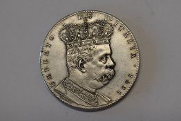 An Italian Eritrea 1891 Silver 5 Lire, Obv Crowned Bust Umberto I, Rev Crowned Eagle With Shield