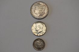 American Silver Coins, Comprising, 1869 Quarter Dollar, San Francisco Mint, Weight 6.25 Grams.