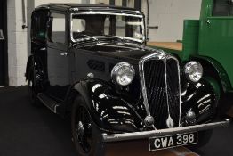 A Standard 10, CWA398 in Blue Black finish. First registered 1936 , comes with V5. The car has had a