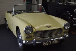 A vintage Austin Healey Sprite, 693WBF, First Registered 1963, this 'Barn Find' has been dry stored.