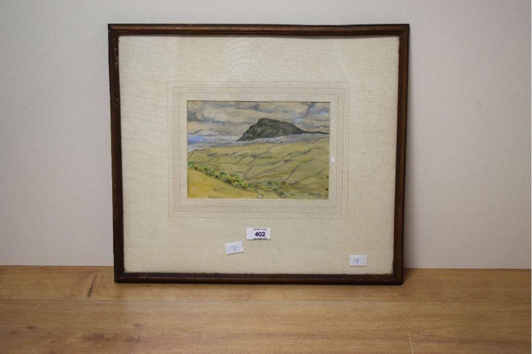 *Local Interest* Vivien John (British 1915-1994) Watercolour, untitled, landscape with scarr, signed - Image 2 of 5