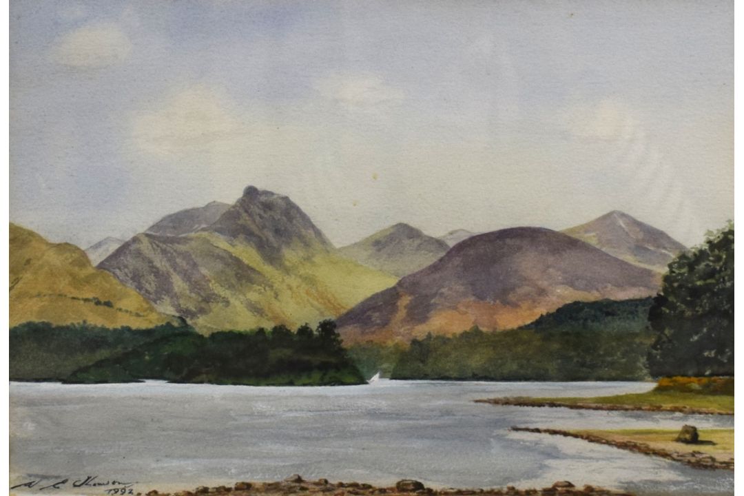 *Local Interest* W E J Lawson (British 20th Century) Watercolour, a Lake District landscape, - Image 1 of 4