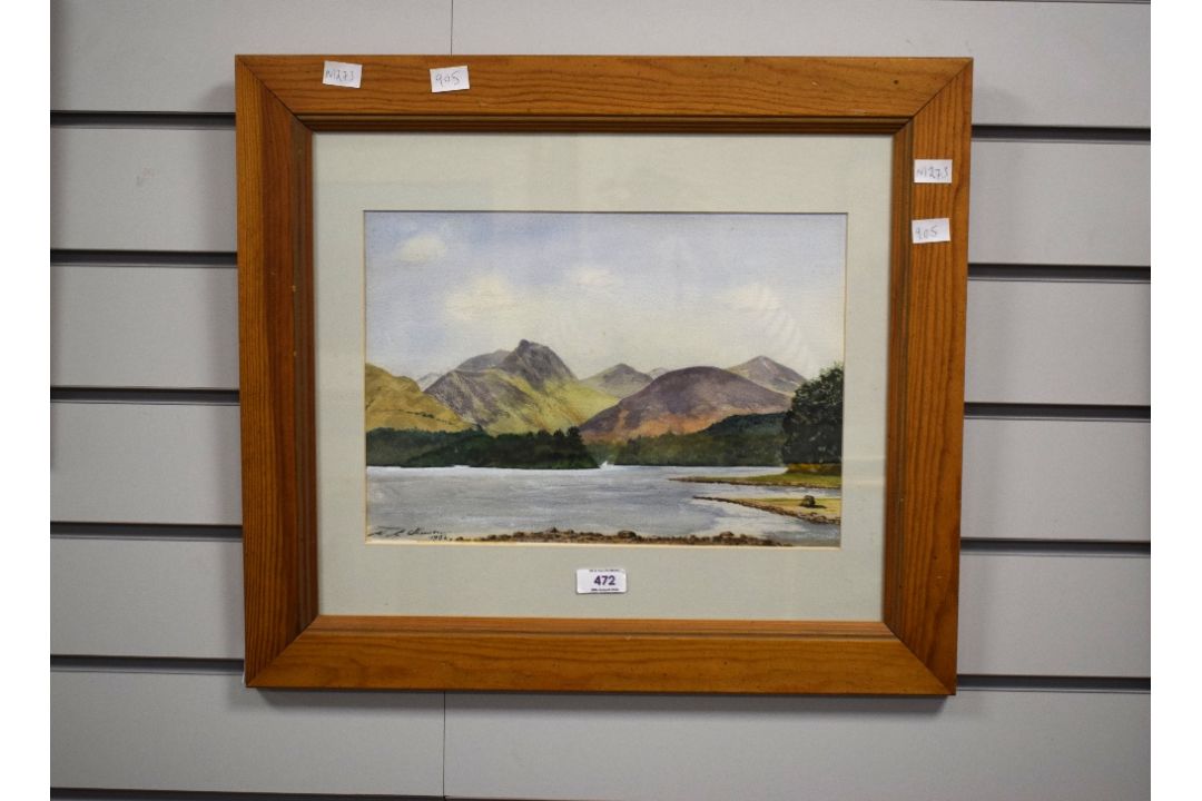 *Local Interest* W E J Lawson (British 20th Century) Watercolour, a Lake District landscape, - Image 2 of 4