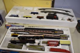 00 Gauge part Train Sets, Hornby R1101 The Blue Highlander, Tank Engine with Carriage and two wagons