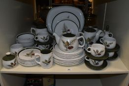 A selection of mid 20th-century pre-Denby Langley 'Conifer' stoneware part tea, coffee and dinner