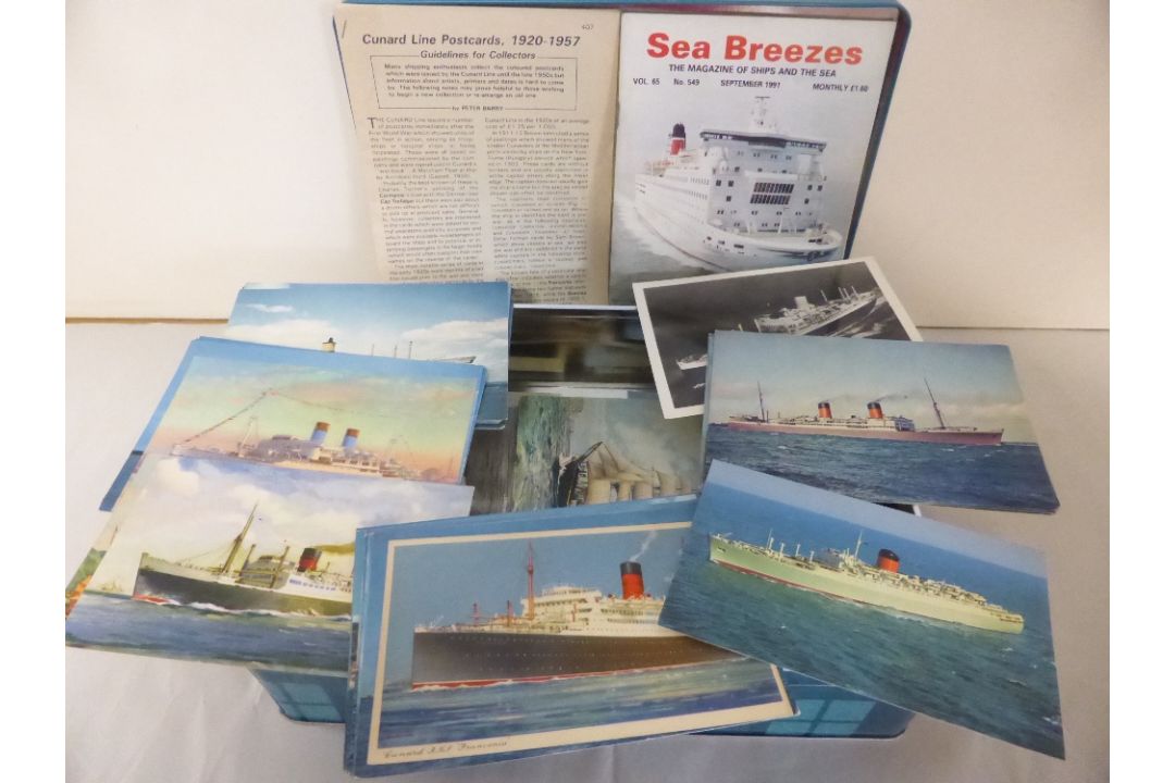 POSTCARDS SHIPPING, MERCHANT, MILTARY, CRUISE LINERS, WHITE STAR ETC Fascinating group of postcards, - Image 1 of 3