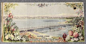 A 20th century vintage rug or wall tapestry hanging, commemorating the British Empire and