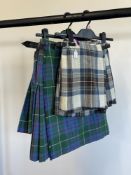 Four vintage children's kilts and four 20th