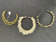Assorted 20th century crowns to include wax rose bud design in pink and sage, wax snowdrops with net